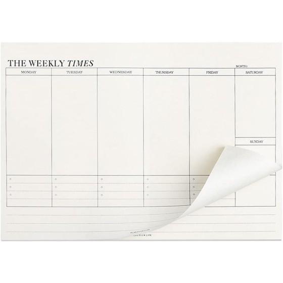 65 Sheets Weekly Pad, Undated 6.9x9.6'' Weekly Planner Notepad, Tear Off To-Do List Notepad, Weekly Organizer for Students, Office Supplie for Work, School, Projects